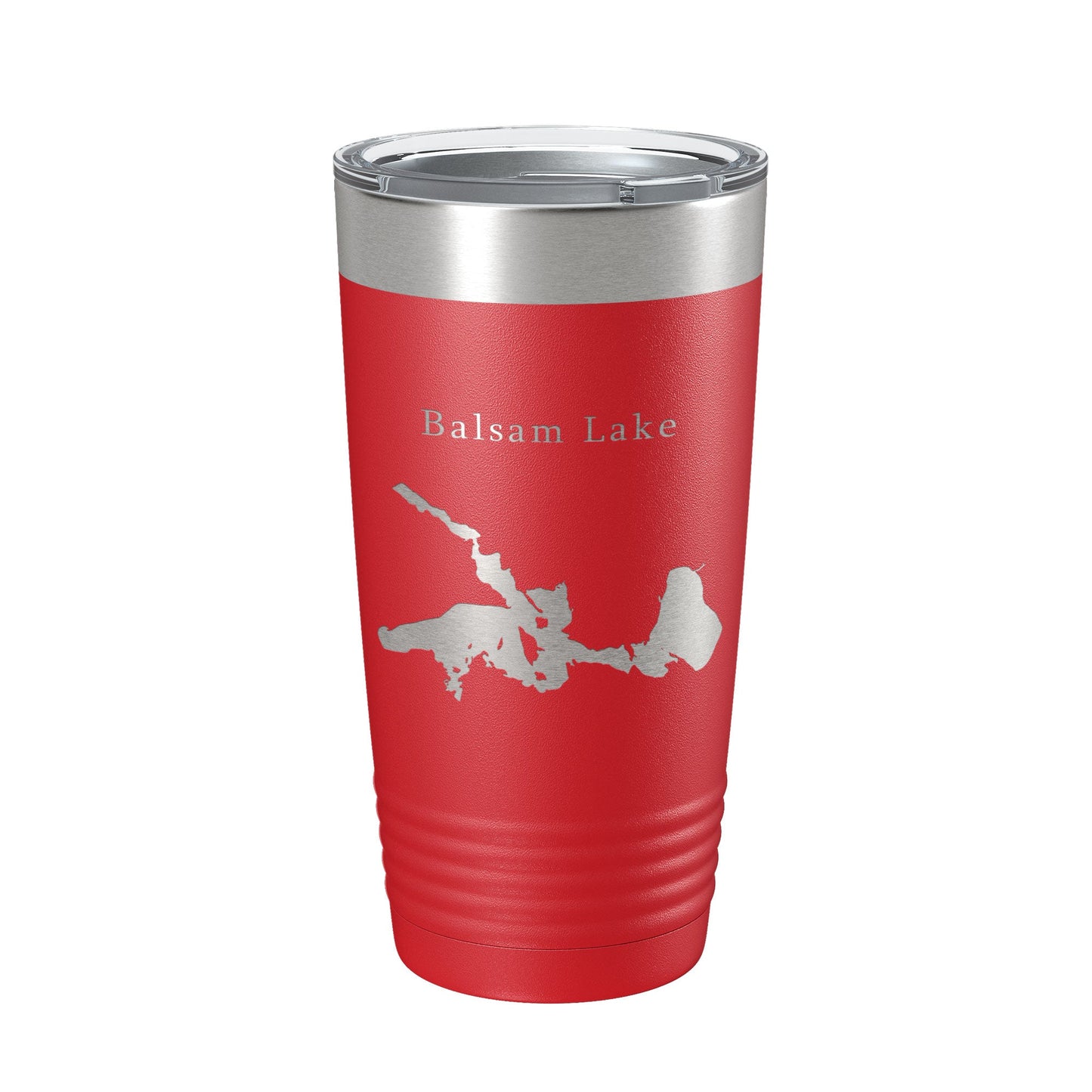 Balsam Lake Map Tumbler Travel Mug Insulated Laser Engraved Coffee Cup Wisconsin 20 oz