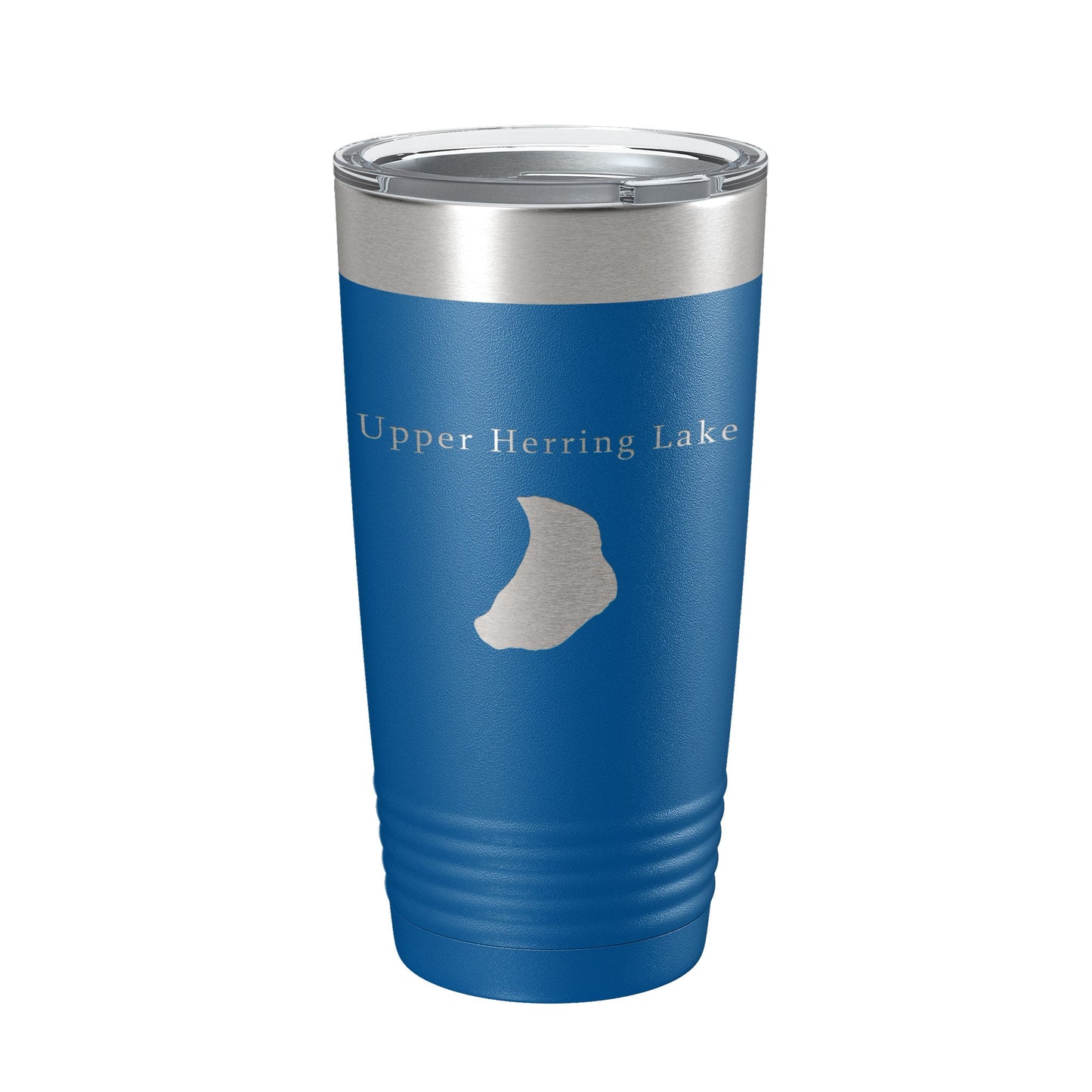 Upper Herring Lake Map Tumbler Travel Mug Insulated Laser Engraved Coffee Cup Michigan 20 oz