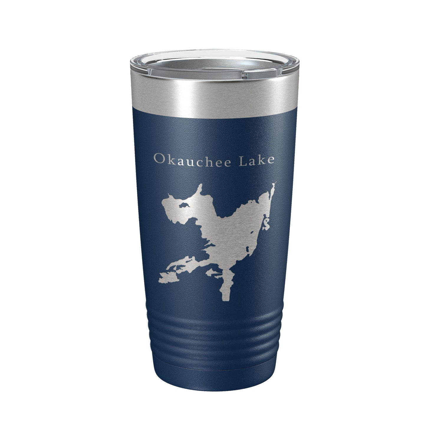 Okauchee Lake Map Tumbler Travel Mug Insulated Laser Engraved Coffee Cup Wisconsin 20 oz