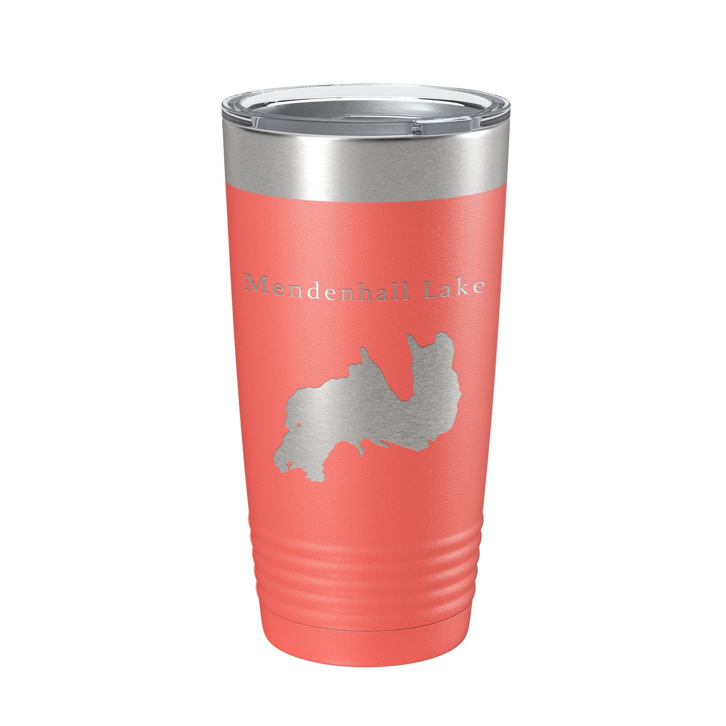 Mendenhall Lake Map Tumbler Travel Mug Insulated Laser Engraved Coffee Cup Alaska 20 oz