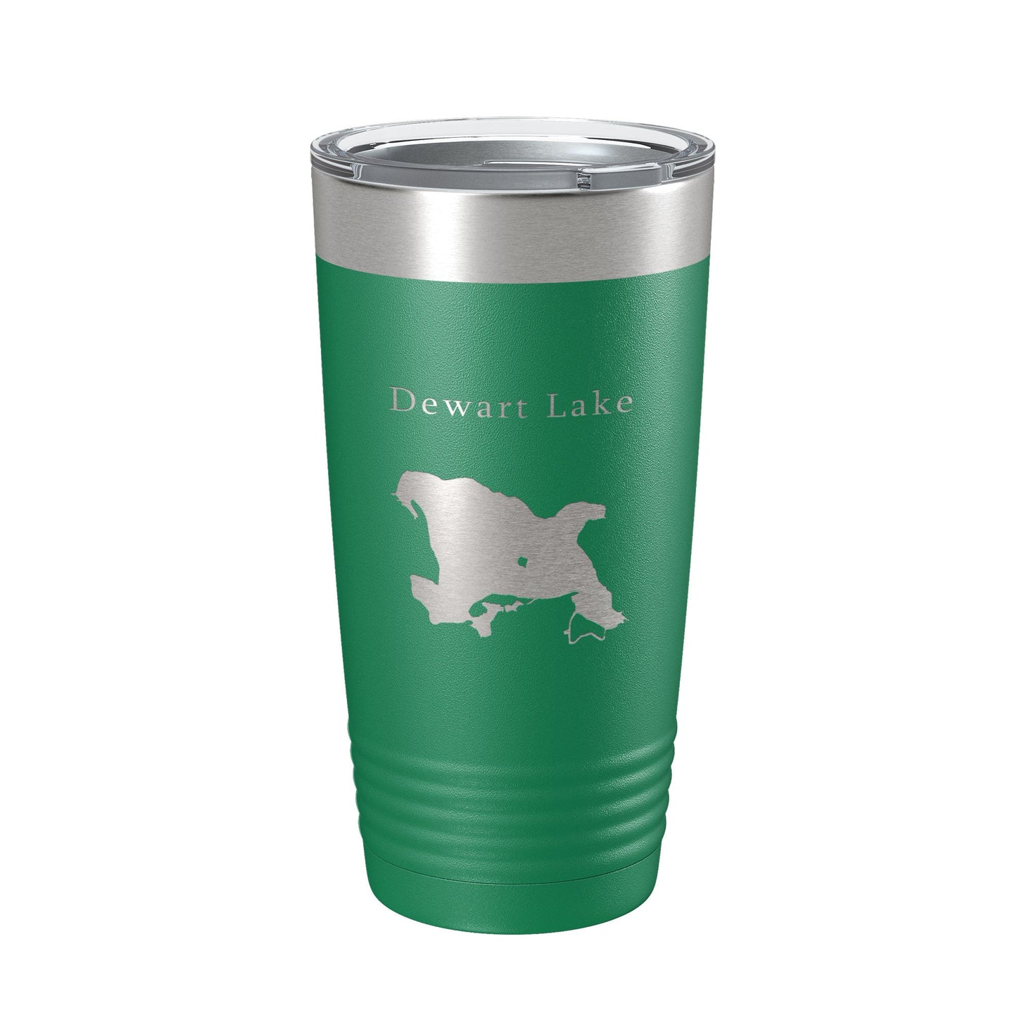 Dewart Lake Map Tumbler Travel Mug Insulated Laser Engraved Coffee Cup Indiana 20 oz