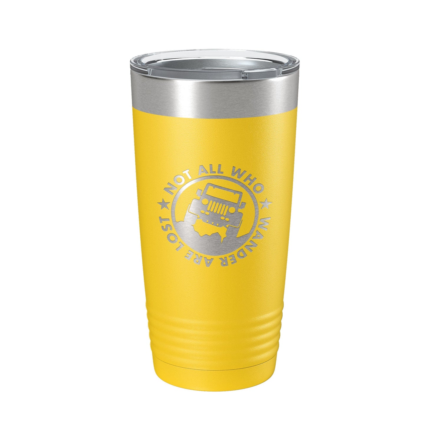 Offroading Tumbler Not All Who Wander Are Lost Travel Mug Mudding Gift Insulated Laser Engraved Coffee Cup 20 oz
