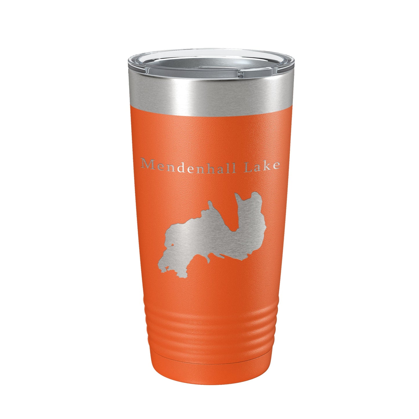 Mendenhall Lake Map Tumbler Travel Mug Insulated Laser Engraved Coffee Cup Alaska 20 oz