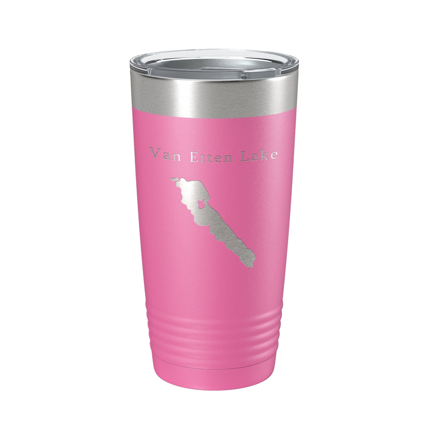 Van Etten Lake Map Tumbler Travel Mug Insulated Laser Engraved Coffee Cup Michigan 20 oz