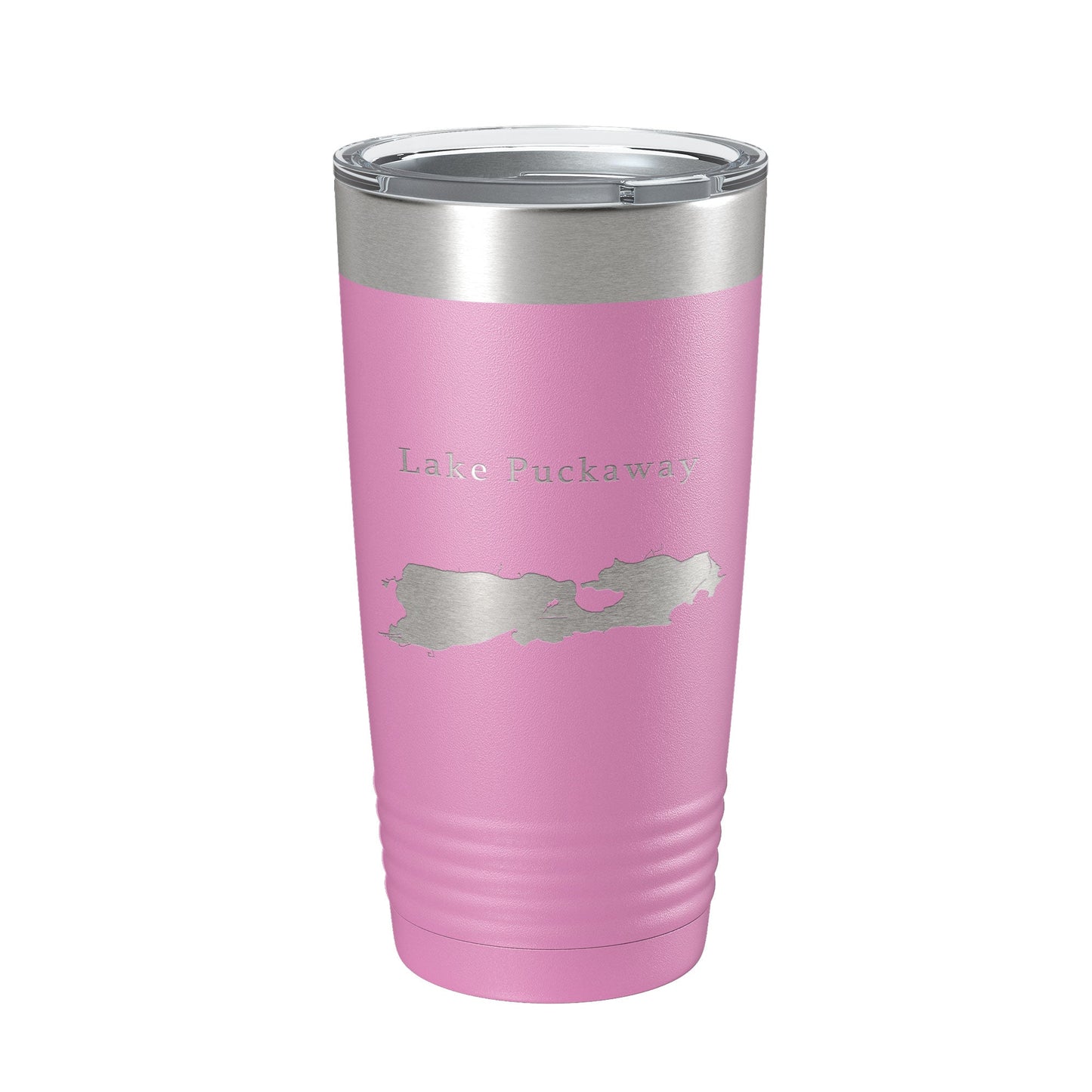 Lake Puckaway Map Tumbler Travel Mug Insulated Laser Engraved Coffee Cup Wisconsin 20 oz