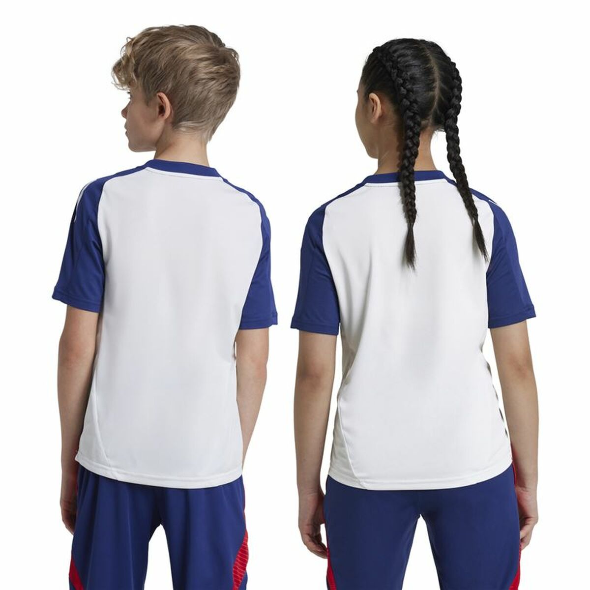 Children's Short Sleeved Football Shirt Adidas Tiro24 Blue (9-10 Years)