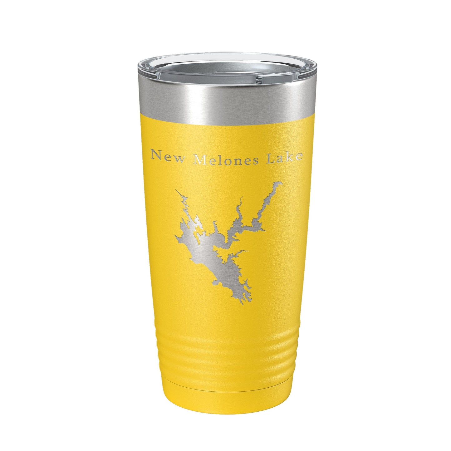 New Melones Lake Map Tumbler Travel Mug Insulated Laser Engraved Coffee Cup California 20 oz