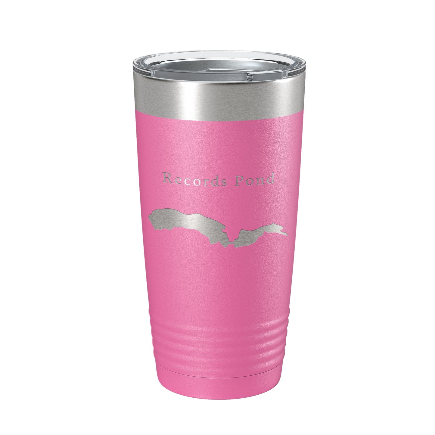 Records Pond Tumbler Lake Map Travel Mug Insulated Laser Engraved Coffee Cup Delaware 20 oz