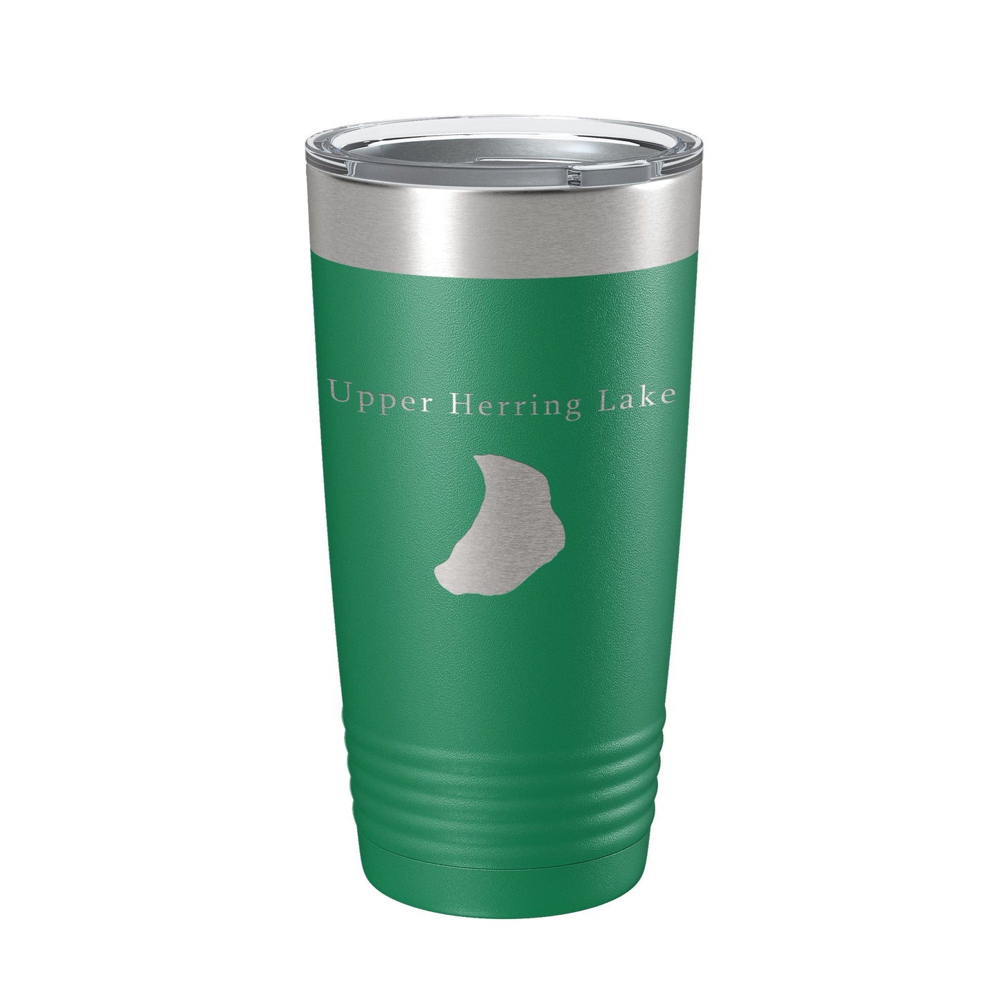 Upper Herring Lake Map Tumbler Travel Mug Insulated Laser Engraved Coffee Cup Michigan 20 oz