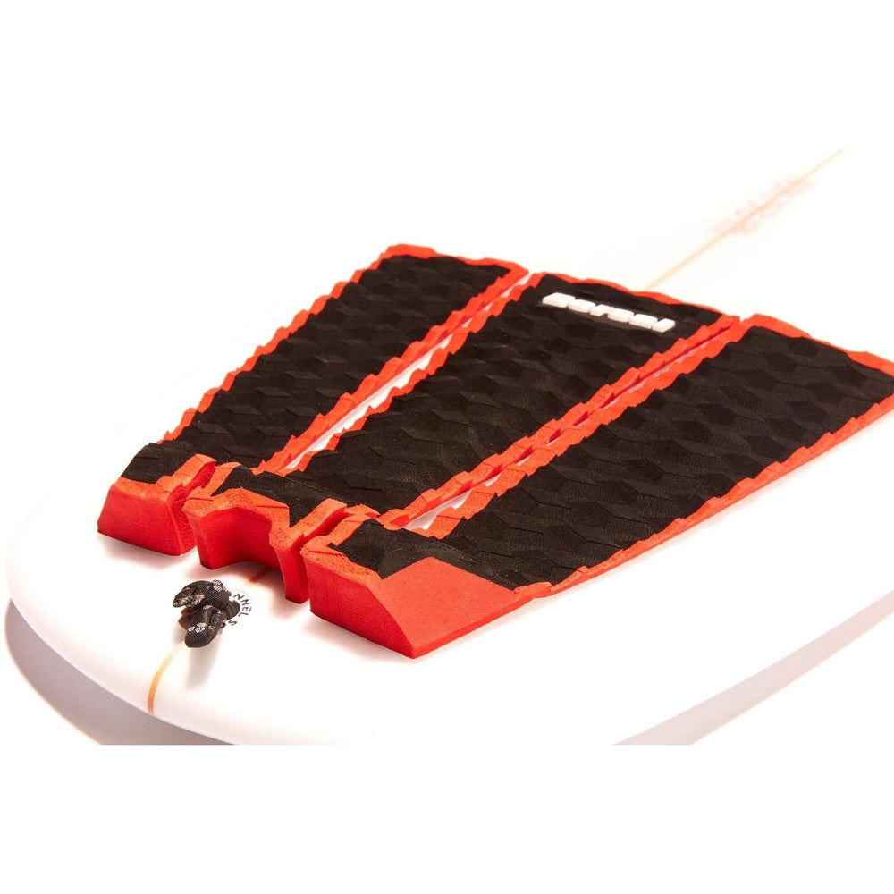 DORSAL Three 3 Piece EVA Surfboard Deck Traction Pads with Kicker Tail for Stomp Skimboards, Surf Boards, Fish Board, Funboard Black/Blue/Red-5