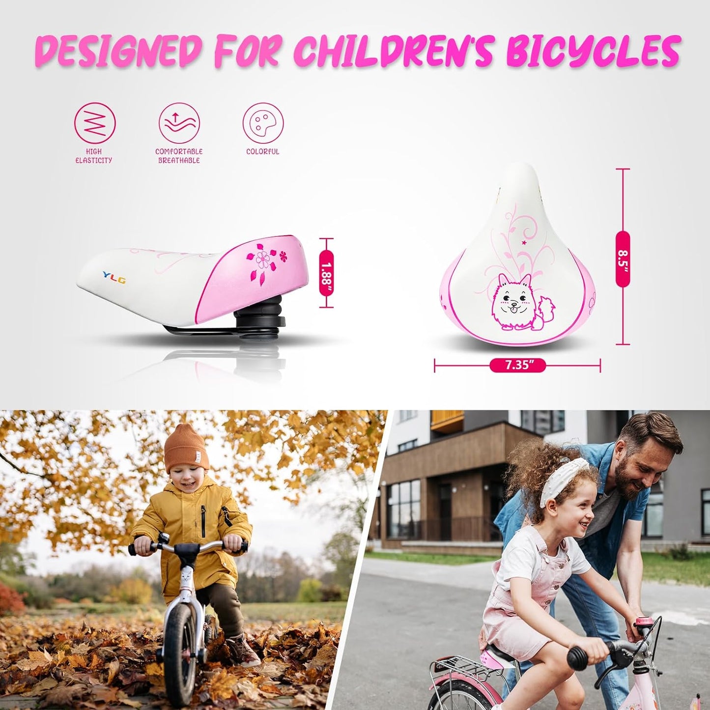 YK 6, YLG Kids Bike Seat for Girls