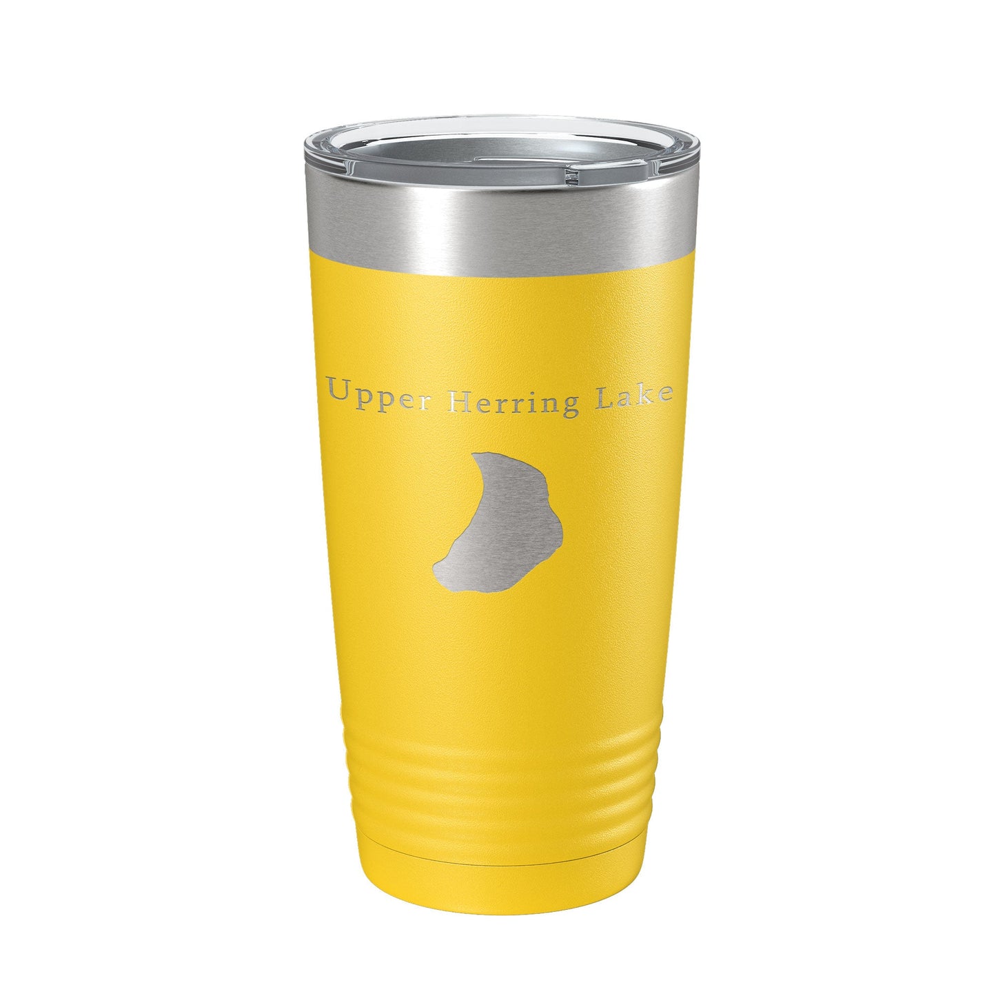 Upper Herring Lake Map Tumbler Travel Mug Insulated Laser Engraved Coffee Cup Michigan 20 oz