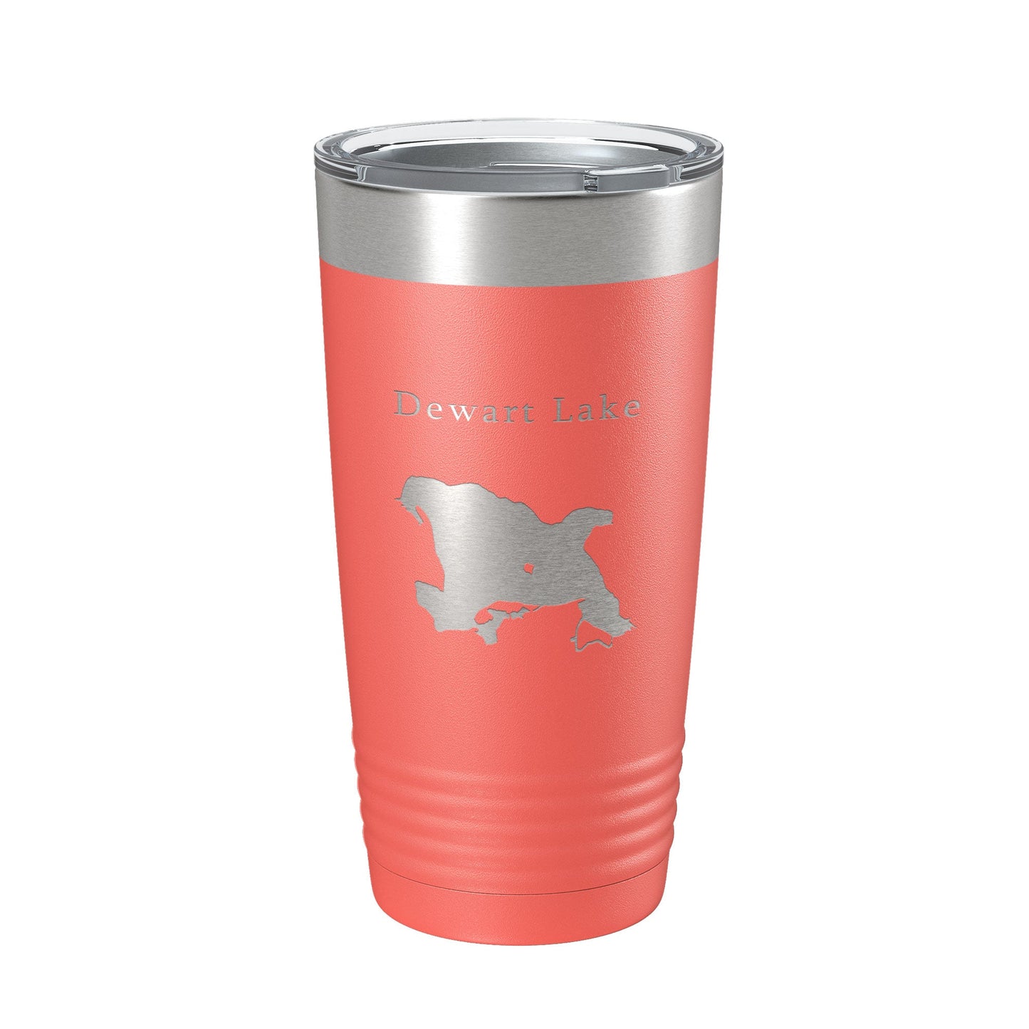 Dewart Lake Map Tumbler Travel Mug Insulated Laser Engraved Coffee Cup Indiana 20 oz