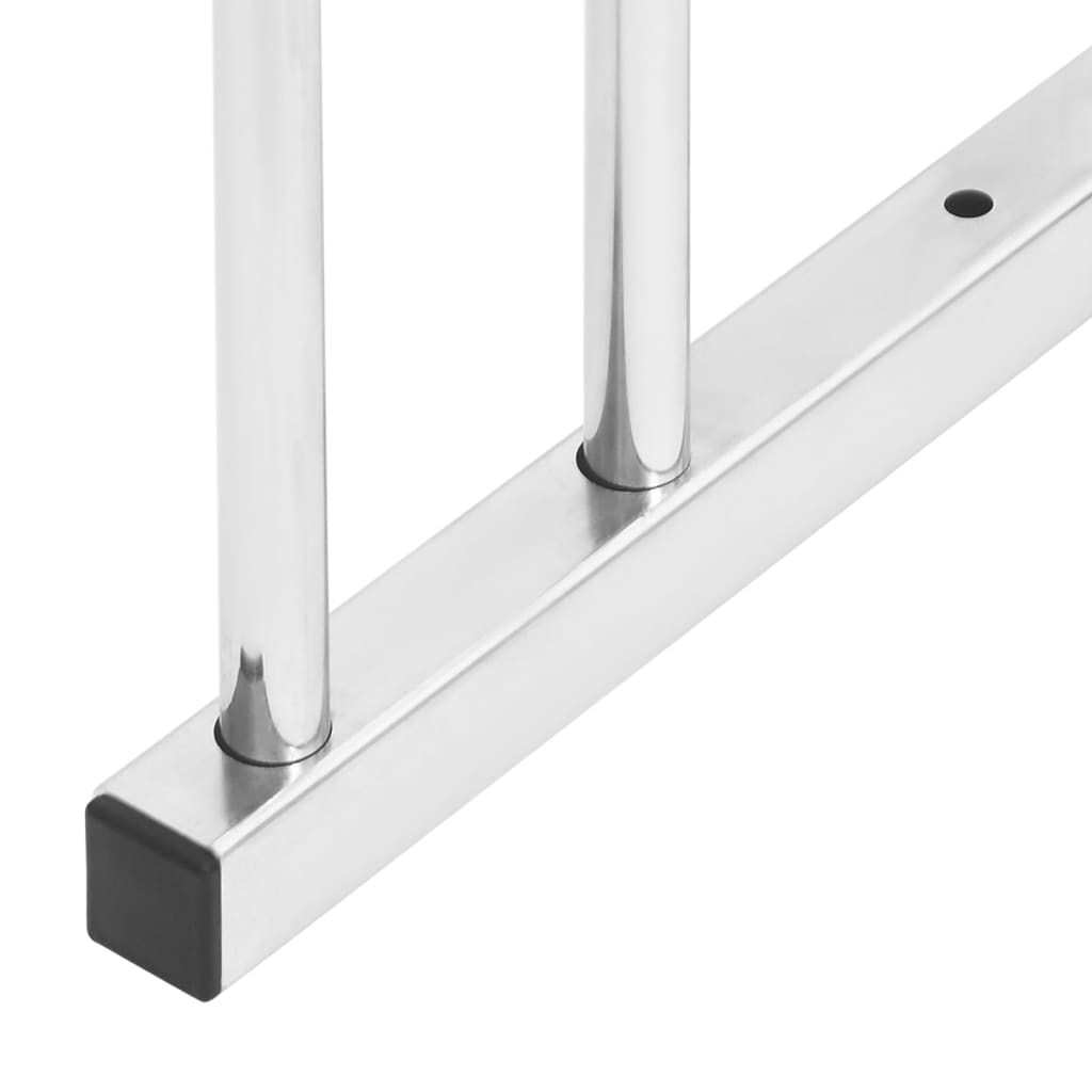 vidaXL Bike Rack Storage Bicycle Parking Stand for Bikes Galvanized Steel