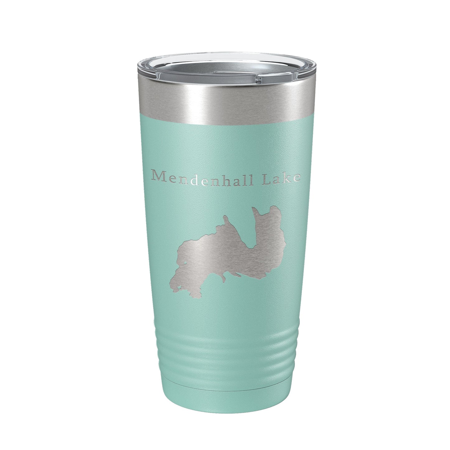 Mendenhall Lake Map Tumbler Travel Mug Insulated Laser Engraved Coffee Cup Alaska 20 oz