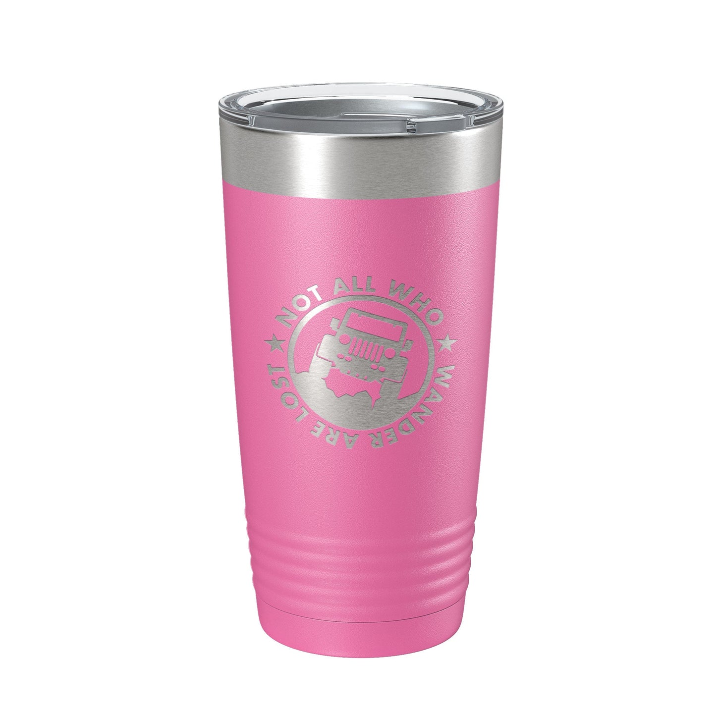 Offroading Tumbler Not All Who Wander Are Lost Travel Mug Mudding Gift Insulated Laser Engraved Coffee Cup 20 oz