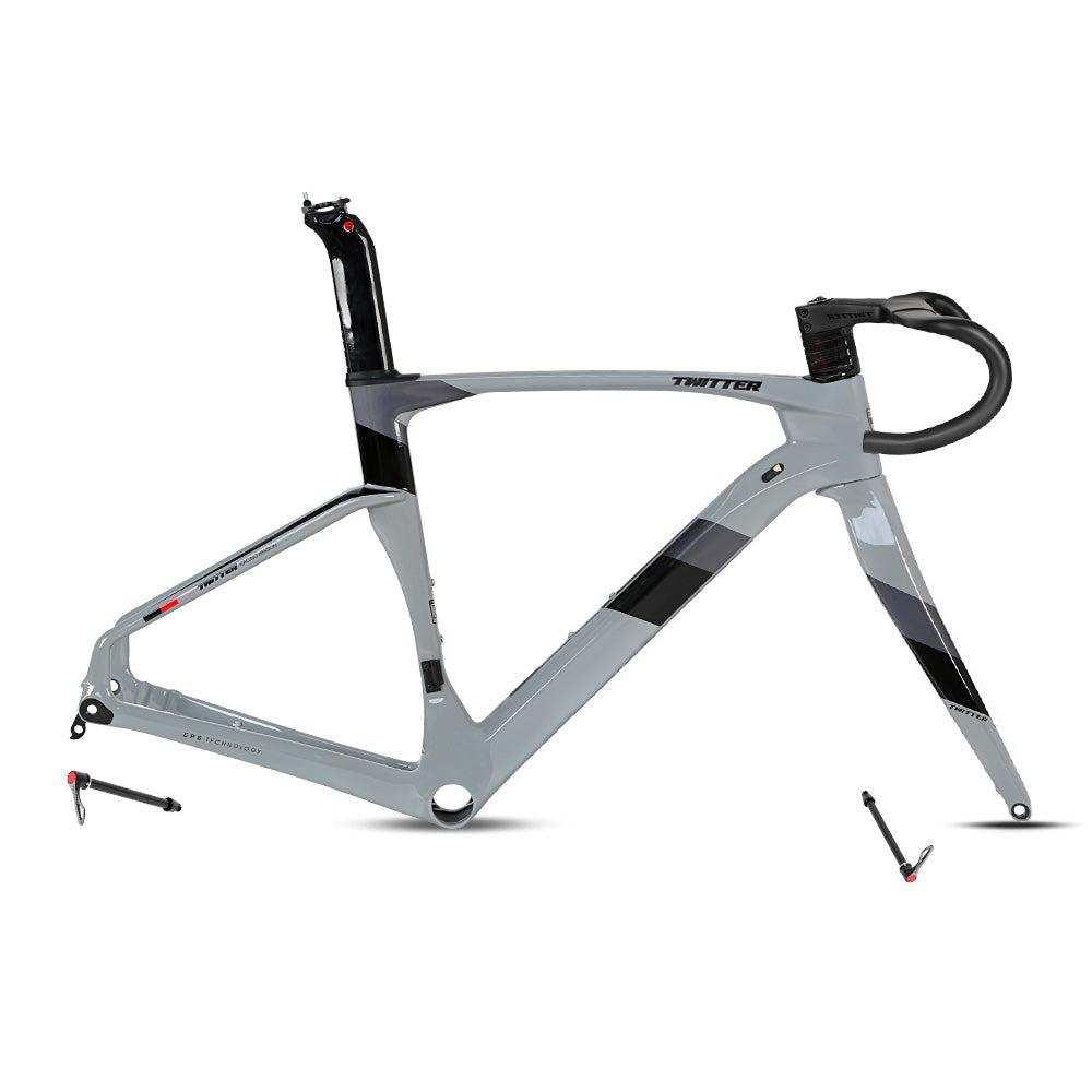 TWITTER CYCLONE Pro Disc Carbon Road Frame Set – T900, 700C, Aero, Thru Axle, Gloss+UV Decals