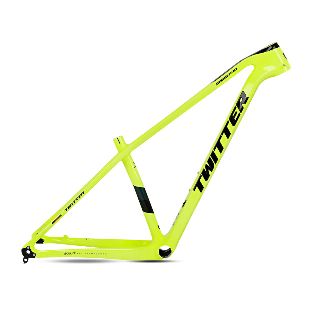 TWITTER WARRIOR Pro Carbon MTB Frame – T900 Mix, 29"/27.5", Thru axle +Lever, Gloss+UV Decals-3
