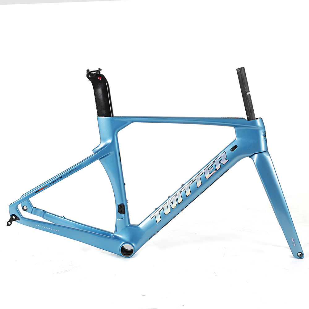 TWITTER R10-Disc Carbon Road Frame Set – T800, 700C, Thru Axle, Aero, Gloss+UV Decals