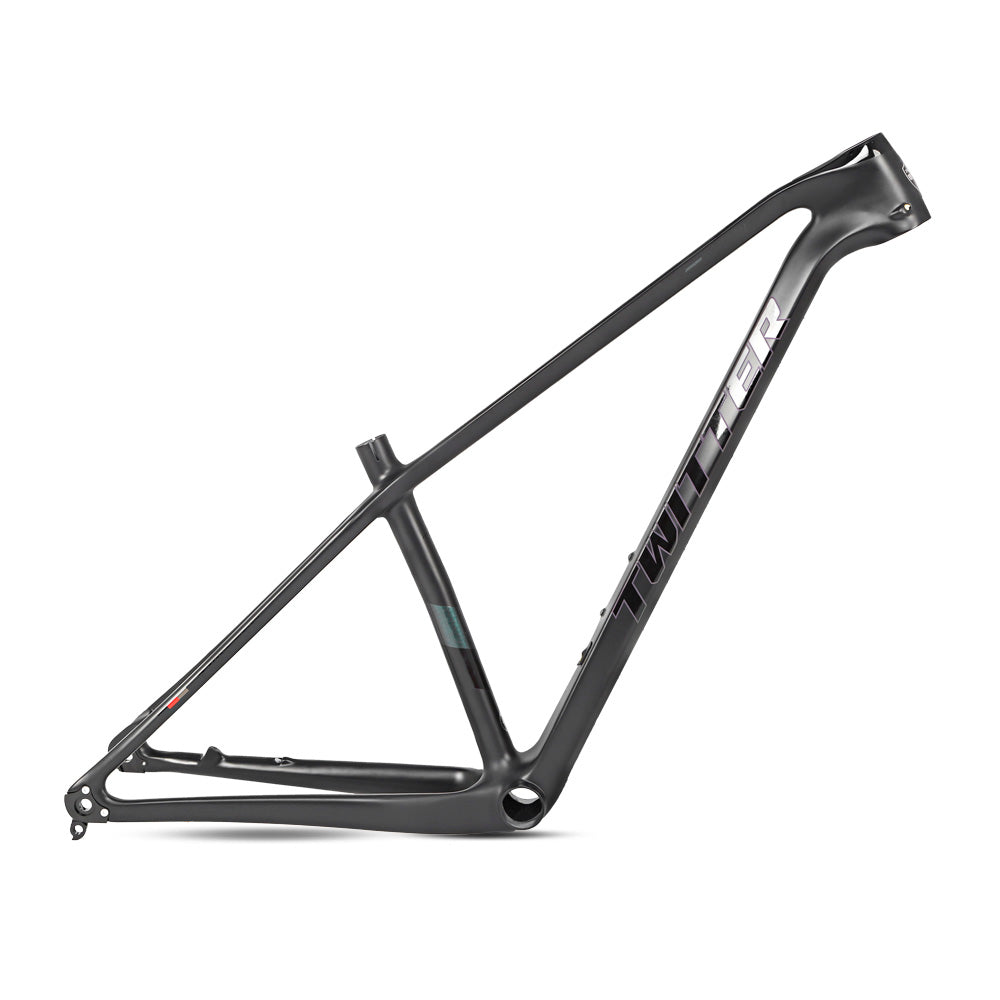 TWITTER WARRIOR Pro Carbon MTB Frame – T900 Mix, 29"/27.5", Thru axle +Lever, Gloss+UV Decals-6