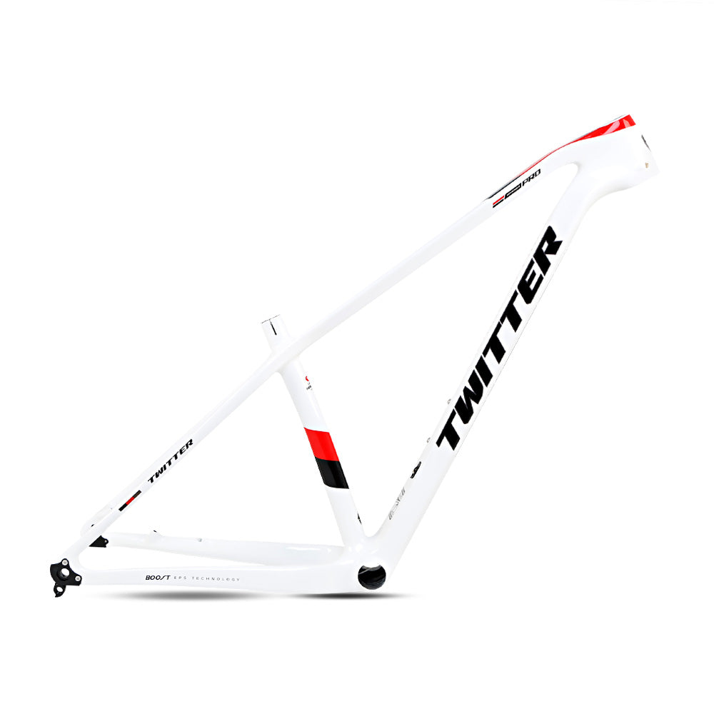 TWITTER WARRIOR Pro Carbon MTB Frame – T900 Mix, 29"/27.5", Thru axle +Lever, Gloss+UV Decals-10