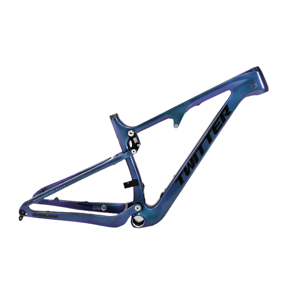 TWITTER OVERLORD Full Suspension Carbon MTB Frame – T800 Mix, 29"/27.5", AM, with DNM Rear SHOX