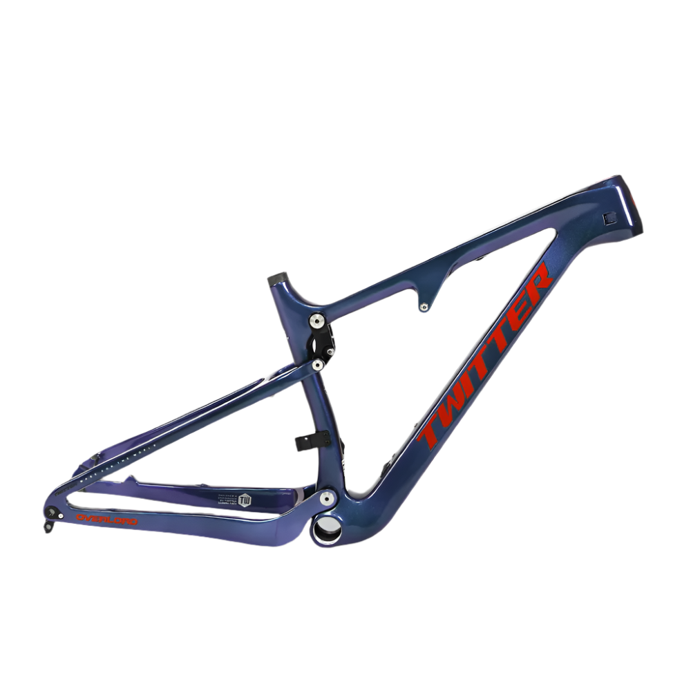TWITTER OVERLORD Full Suspension Carbon MTB Frame – T800 Mix, 29"/27.5", AM, with DNM Rear SHOX