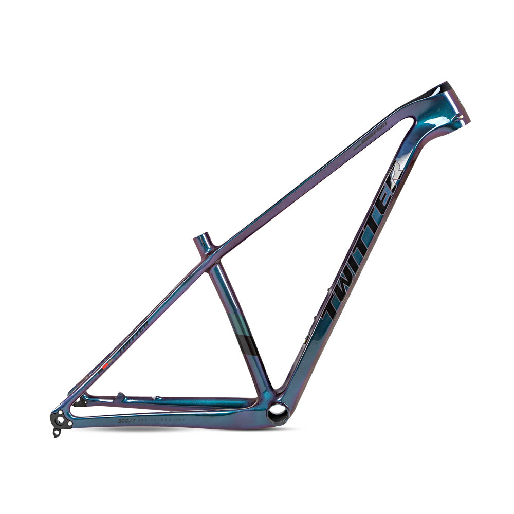TWITTER WARRIOR Pro Carbon MTB Frame – T900 Mix, 29"/27.5", Thru axle +Lever, Gloss+UV Decals-2