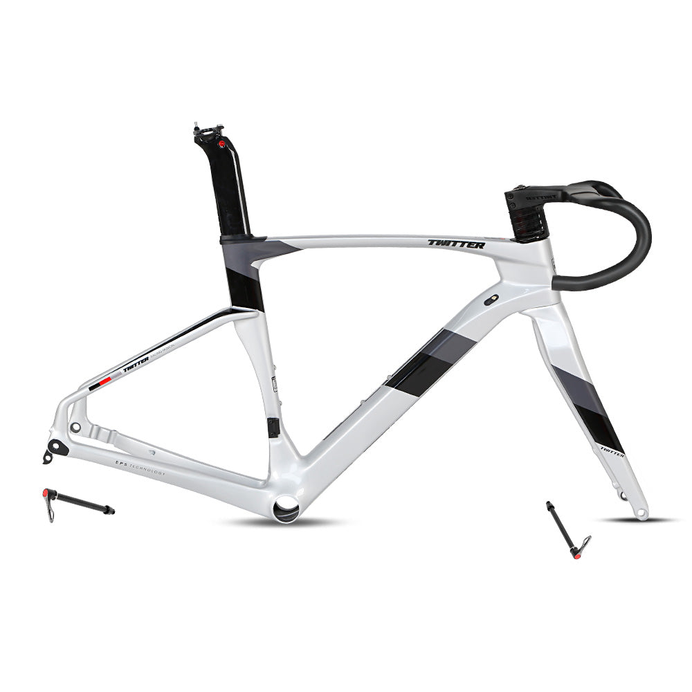 TWITTER CYCLONE Pro Disc Carbon Road Frame Set – T900, 700C, Aero, Thru Axle, Gloss+UV Decals