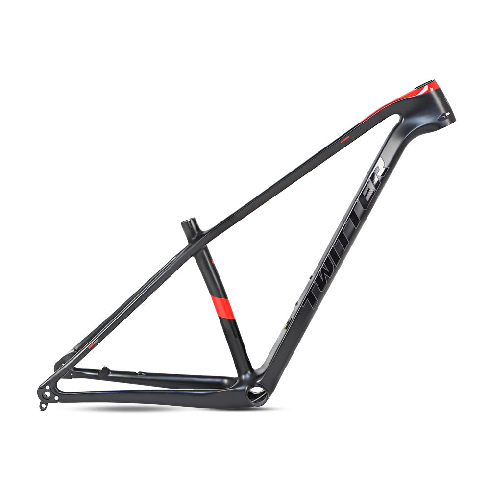 TWITTER WARRIOR Pro Carbon MTB Frame – T900 Mix, 29"/27.5", Thru axle +Lever, Gloss+UV Decals-5