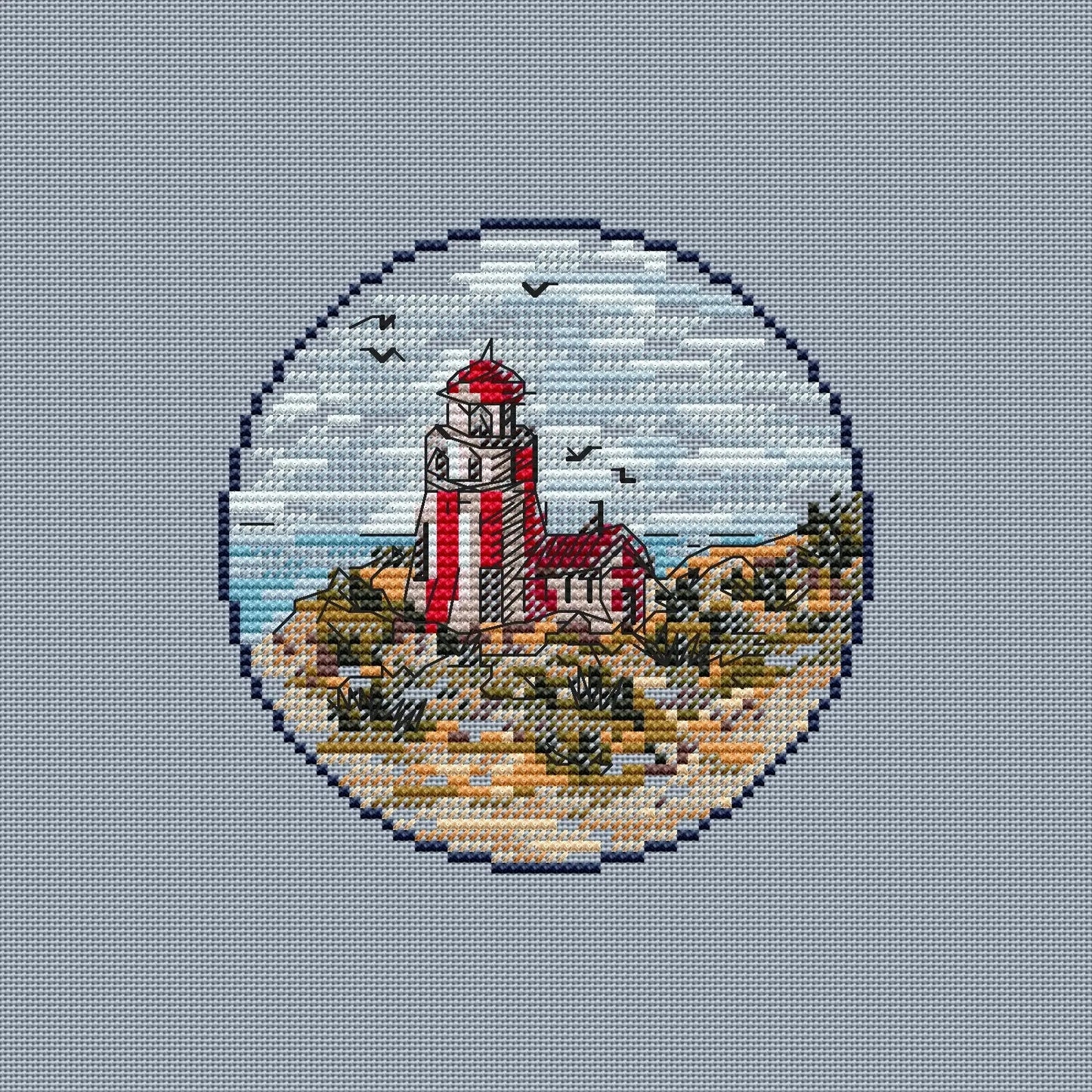 Mini Lighthouse. 6 - PDF Cross Stitch Pattern