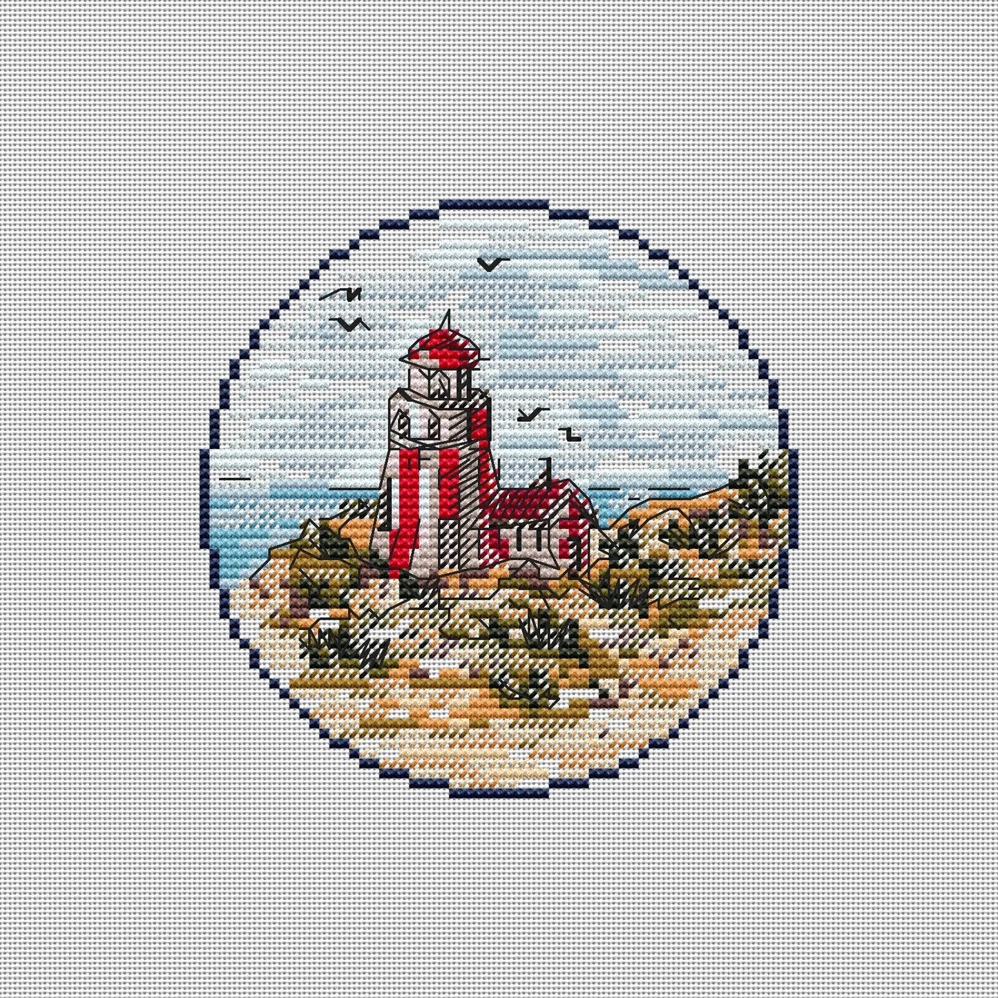 Mini Lighthouse. 6 - PDF Cross Stitch Pattern