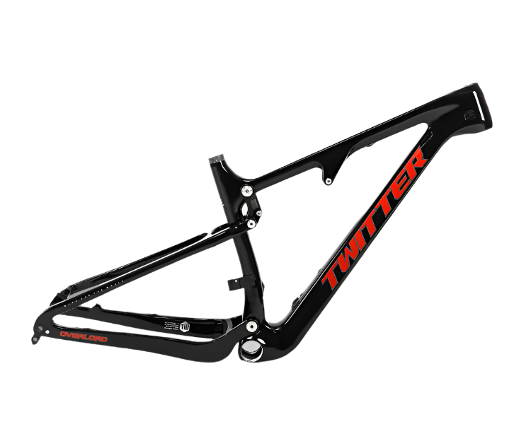 TWITTER OVERLORD Full Suspension Carbon MTB Frame – T800 Mix, 29"/27.5", AM, with DNM Rear SHOX