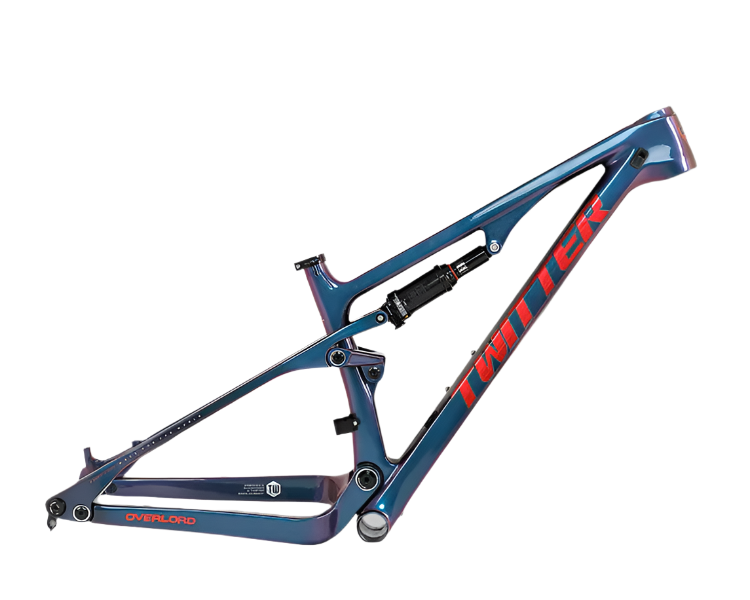 TWITTER OVERLORD Full Suspension Carbon MTB Frame – T800 Mix, 29"/27.5", AM, with DNM Rear SHOX