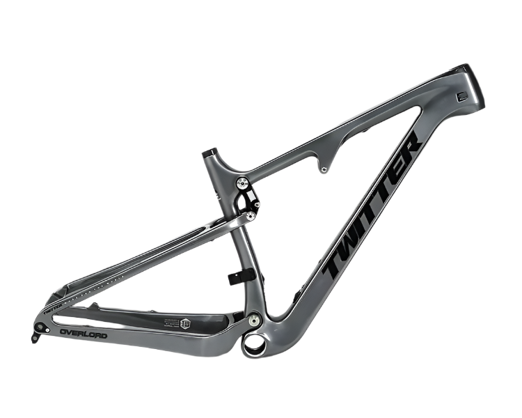 TWITTER OVERLORD Full Suspension Carbon MTB Frame – T800 Mix, 29"/27.5", AM, with ROCKSHOX MNR Rear SHOX