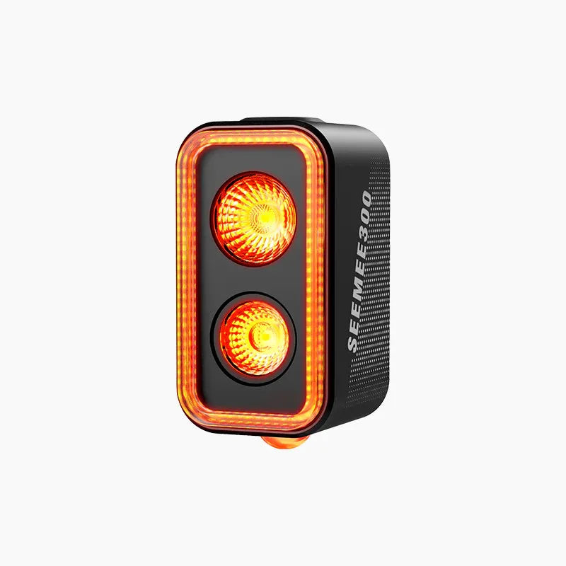 300 Lumen Smart Bike Taillight USB-C Rechargeable Light Black