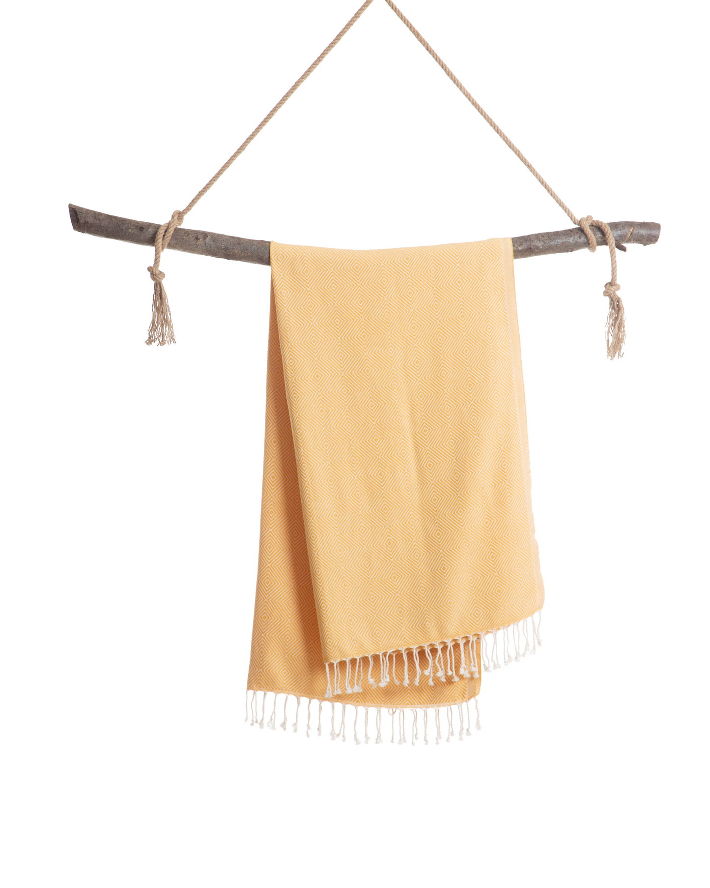 CRYSTAL Beach Towel, Turkish Hammam Towel, Spa & Sauna Towel - Yellow
