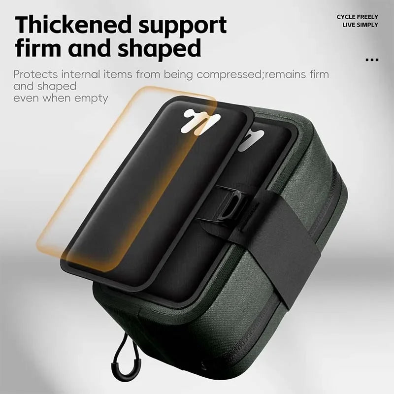 0.5L Seamless Waterproof Mini Bicycle Saddle Bag 600D TPU Green