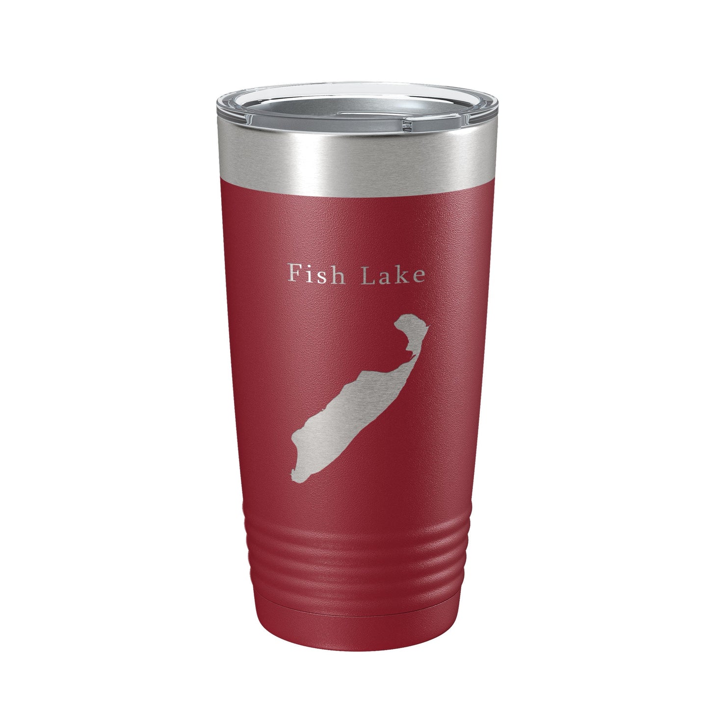 Fish Lake Map Tumbler Travel Mug Insulated Laser Engraved Coffee Cup Utah 20 oz