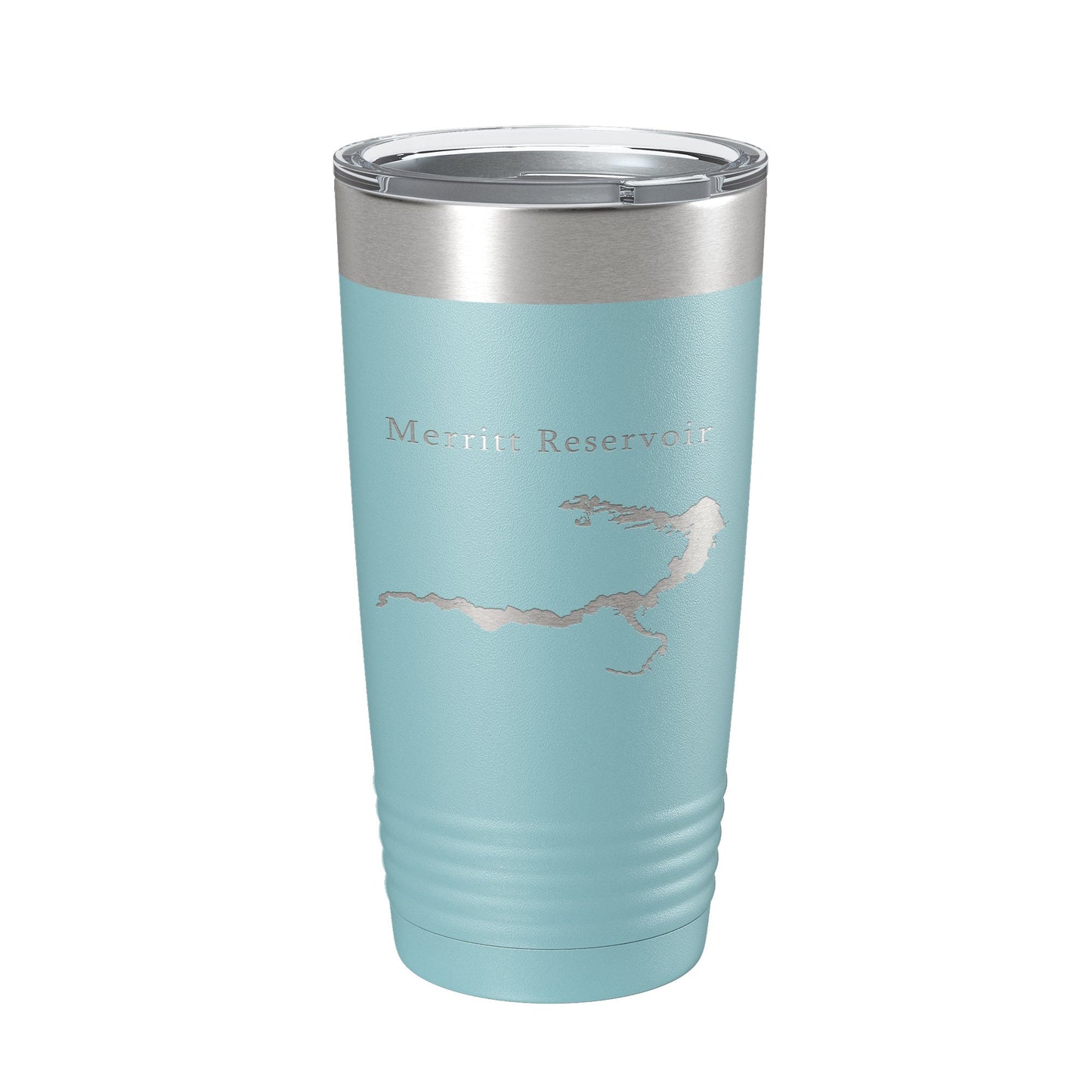Merritt Reservoir Tumbler Lake Map Travel Mug Insulated Laser Engraved Coffee Cup Nebraska 20 oz