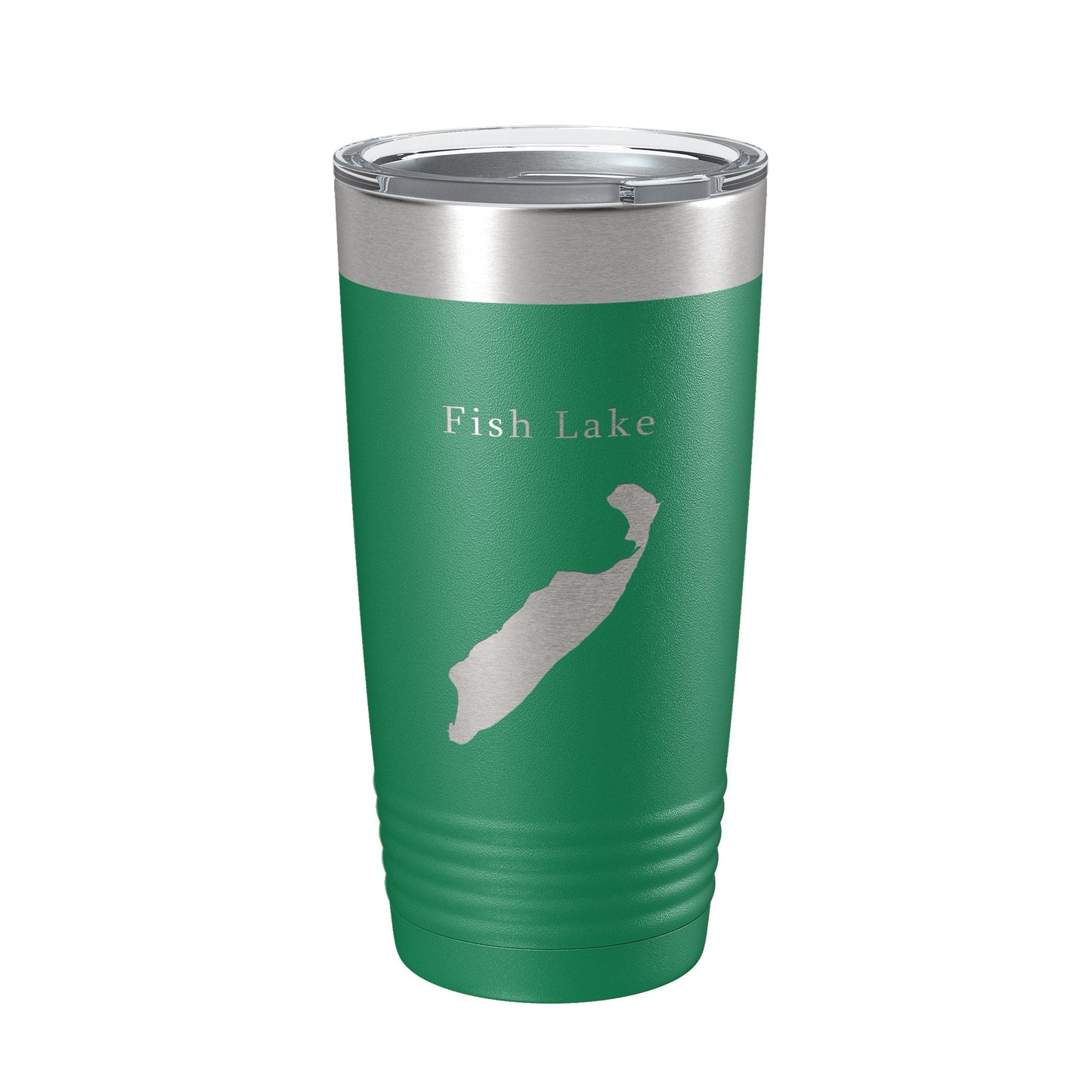 Fish Lake Map Tumbler Travel Mug Insulated Laser Engraved Coffee Cup Utah 20 oz