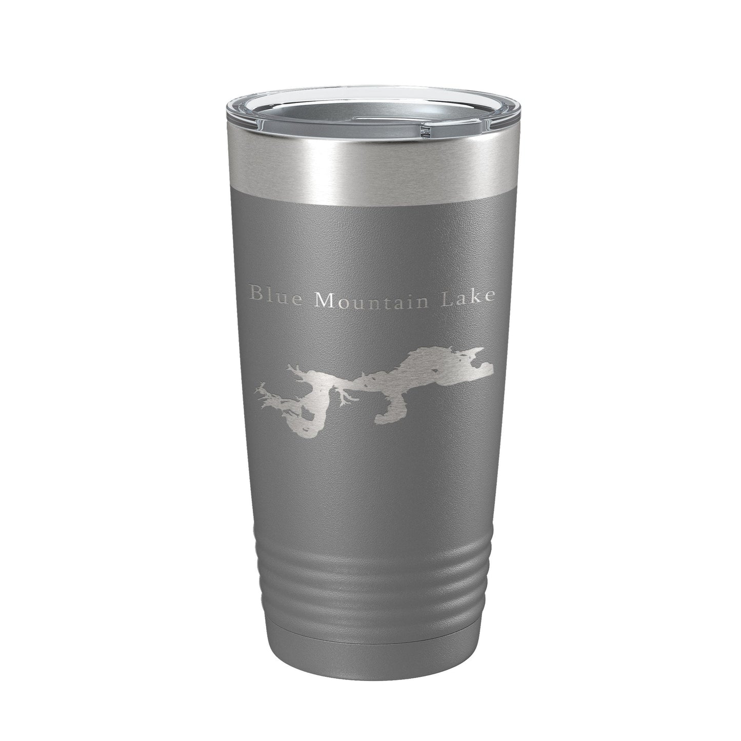 Blue Mountain Lake Map Tumbler Travel Mug Insulated Laser Engraved Coffee Cup Arkansas 20 oz