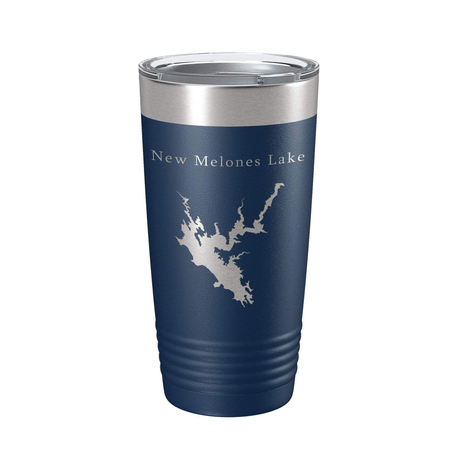 New Melones Lake Map Tumbler Travel Mug Insulated Laser Engraved Coffee Cup California 20 oz