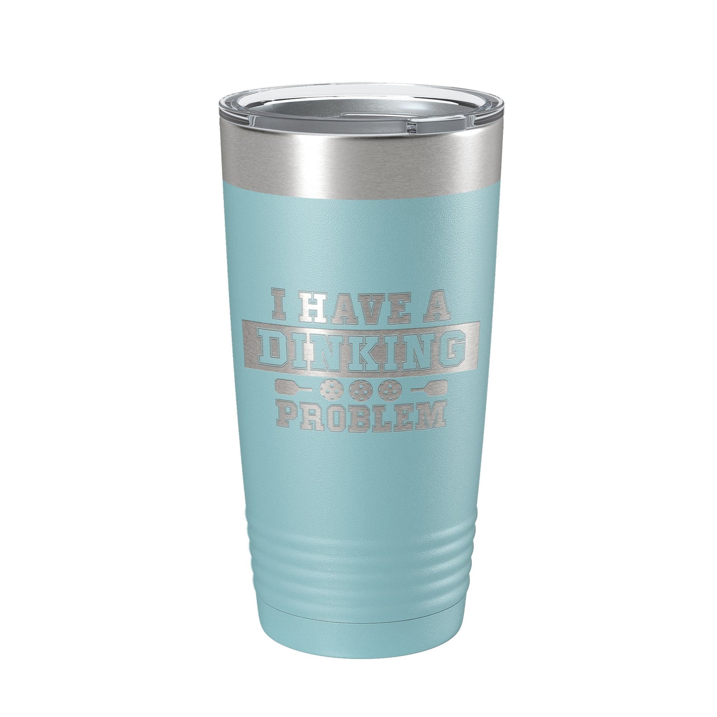 I Have A Dinking Problem Tumbler Funny Pickleball Travel Mug Insulated Laser Engraved Pickle Ball Gift Coffee Cup 20 oz