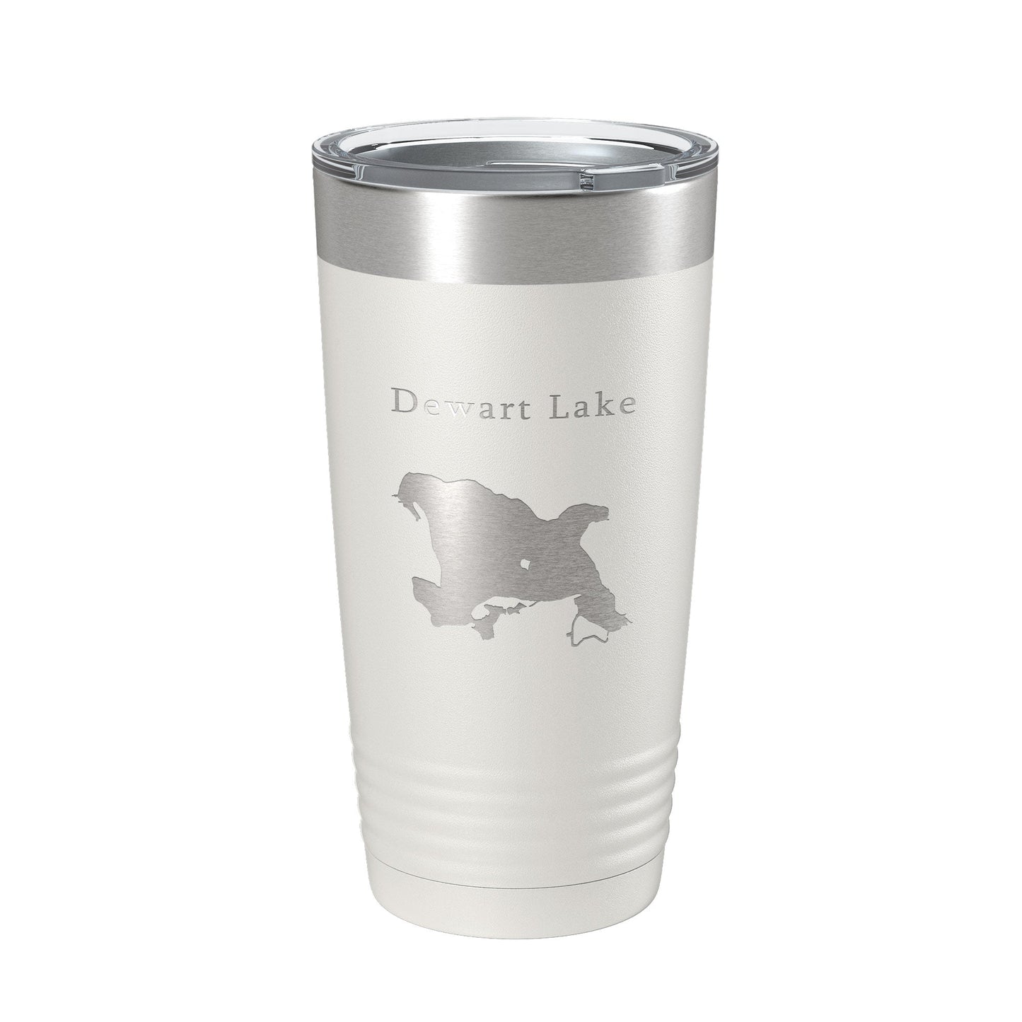 Dewart Lake Map Tumbler Travel Mug Insulated Laser Engraved Coffee Cup Indiana 20 oz