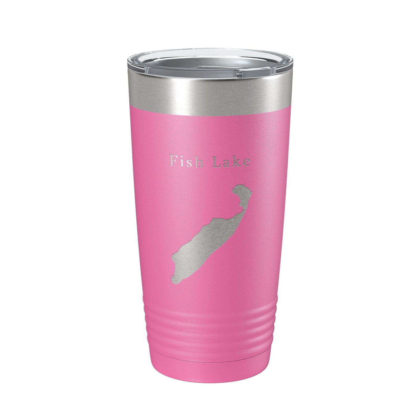 Fish Lake Map Tumbler Travel Mug Insulated Laser Engraved Coffee Cup Utah 20 oz