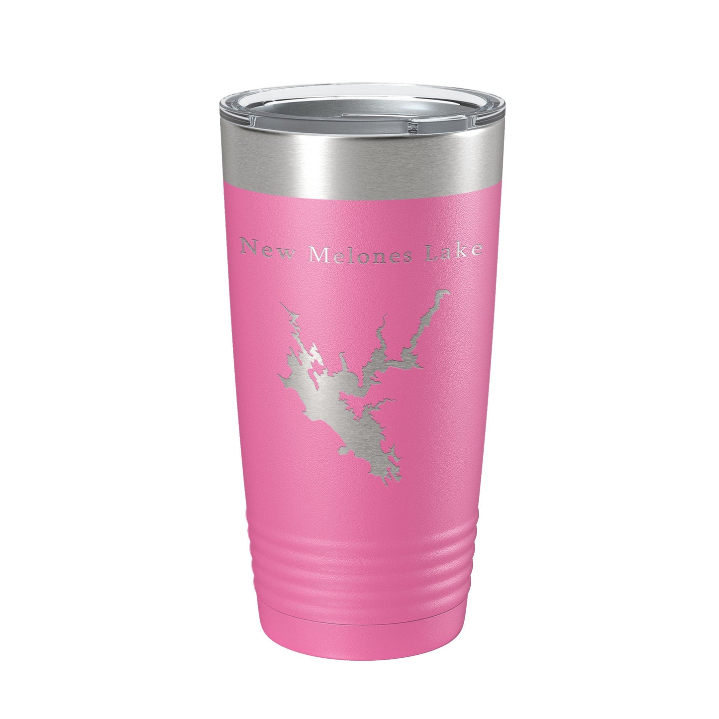 New Melones Lake Map Tumbler Travel Mug Insulated Laser Engraved Coffee Cup California 20 oz