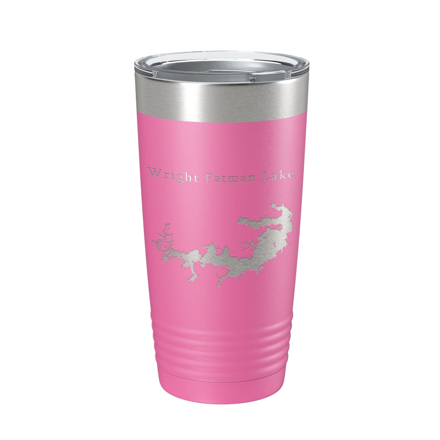 Wright Patman Lake Map Tumbler Travel Mug Insulated Laser Engraved Coffee Cup Texas 20 oz