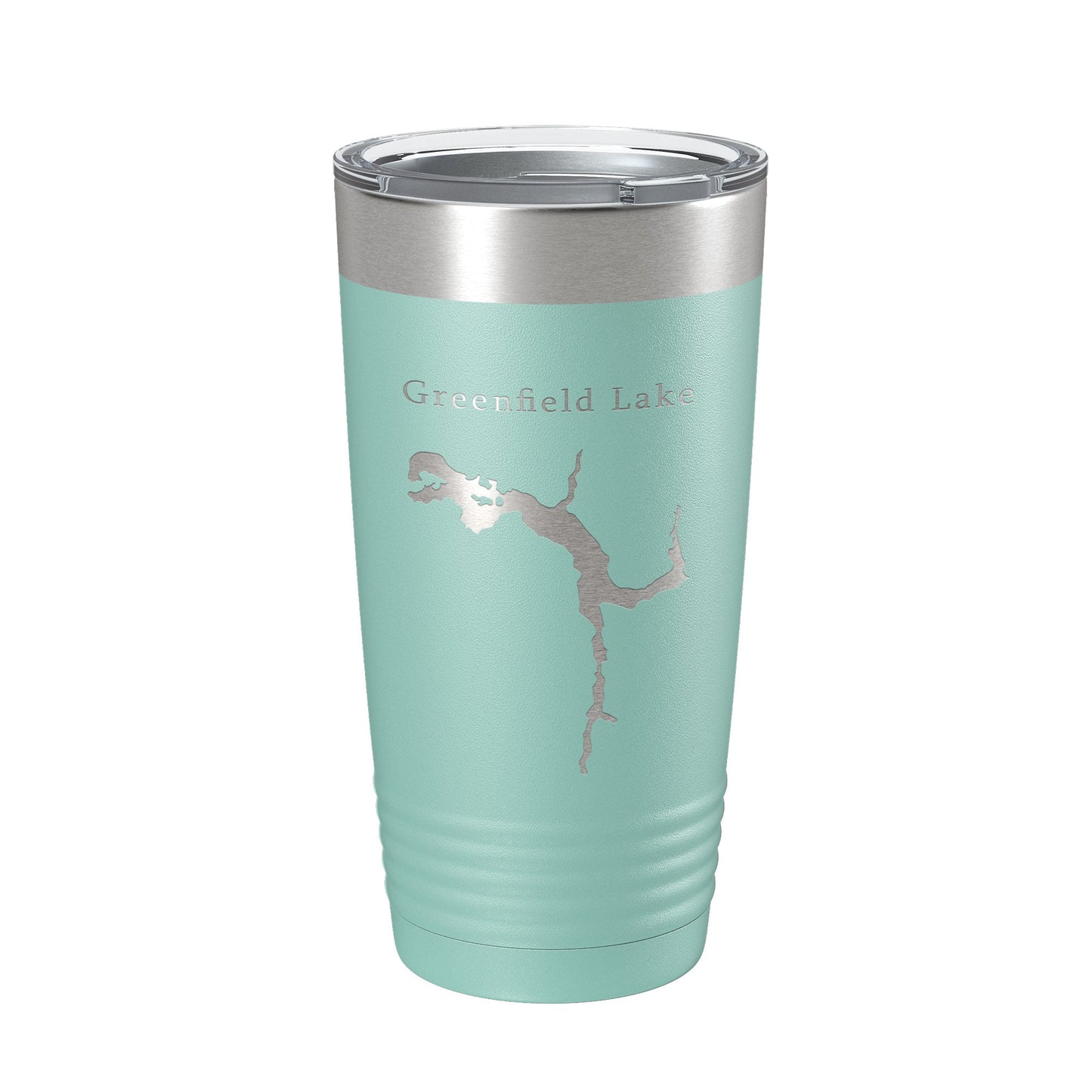 Greenfield Lake Map Tumbler Travel Mug Insulated Laser Engraved Coffee Cup Wilmington North Carolina 20 oz