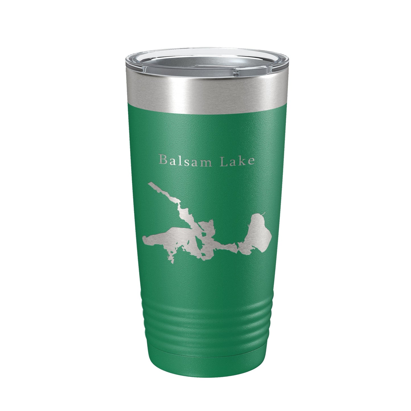 Balsam Lake Map Tumbler Travel Mug Insulated Laser Engraved Coffee Cup Wisconsin 20 oz